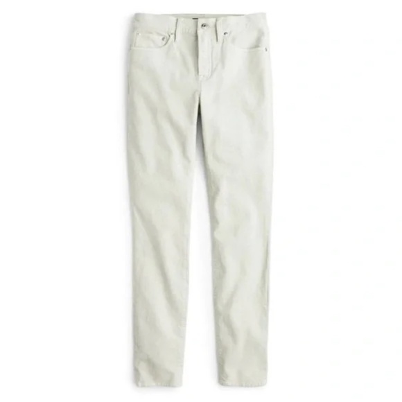 J crew 31x28  9” midrise corduroy Toothpick Jean cream beige 0565 neutral - Picture 1 of 11